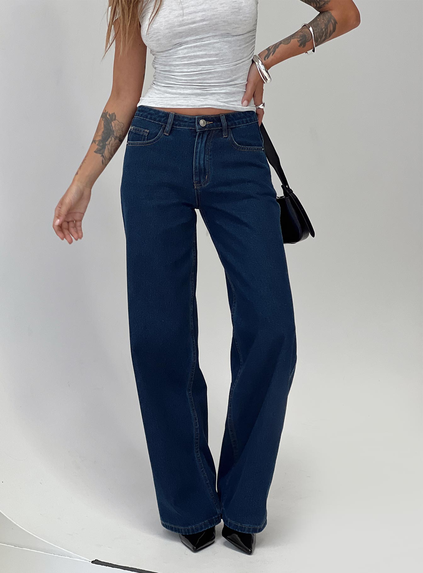 Maryanne Mid-rise Relaxed Denim Jeans Dark Wash