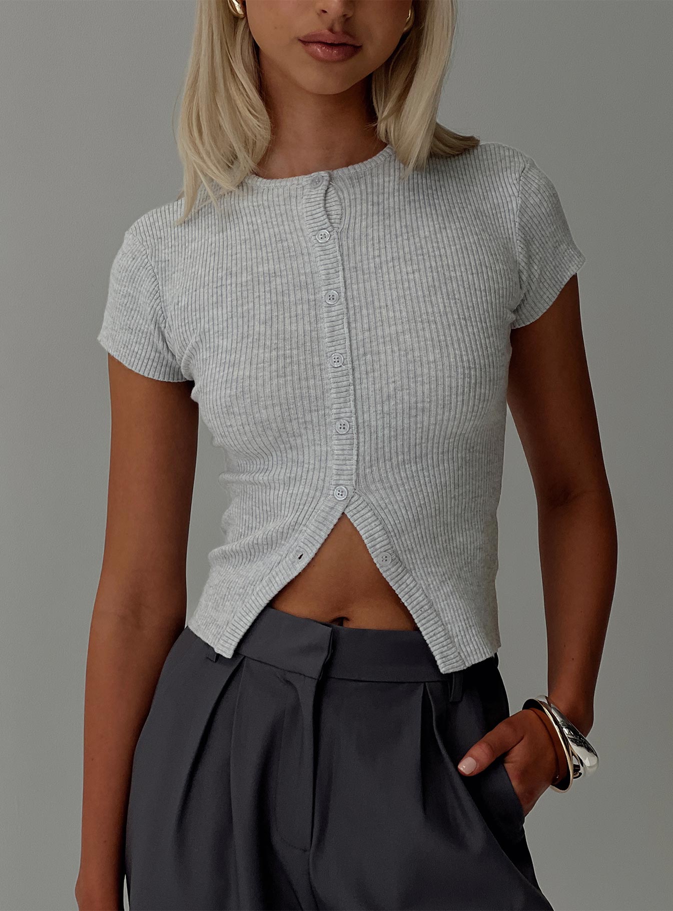 Suzu Top Grey