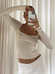 Mavins Long Sleeve Top Beige