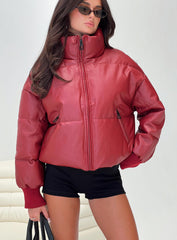 Myler Puffer Jacket Burgundy