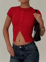 Suzu Top Red