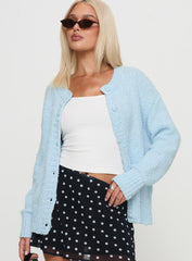 Coronado Boucle Knit Cardigan Blue