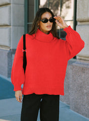 Let Love In Knit Sweater Red