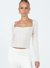 Mavins Long Sleeve Top Beige