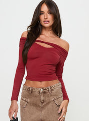 Kressida Off The Shoulder Top Red