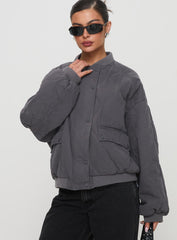 Stick Season Quilted Jacket Grey