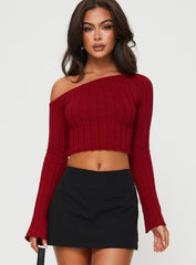 Santorini Knit Top Red