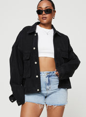 Kier Oversized Jacket Denim Black