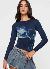 Raldor Long Sleeve Top Navy