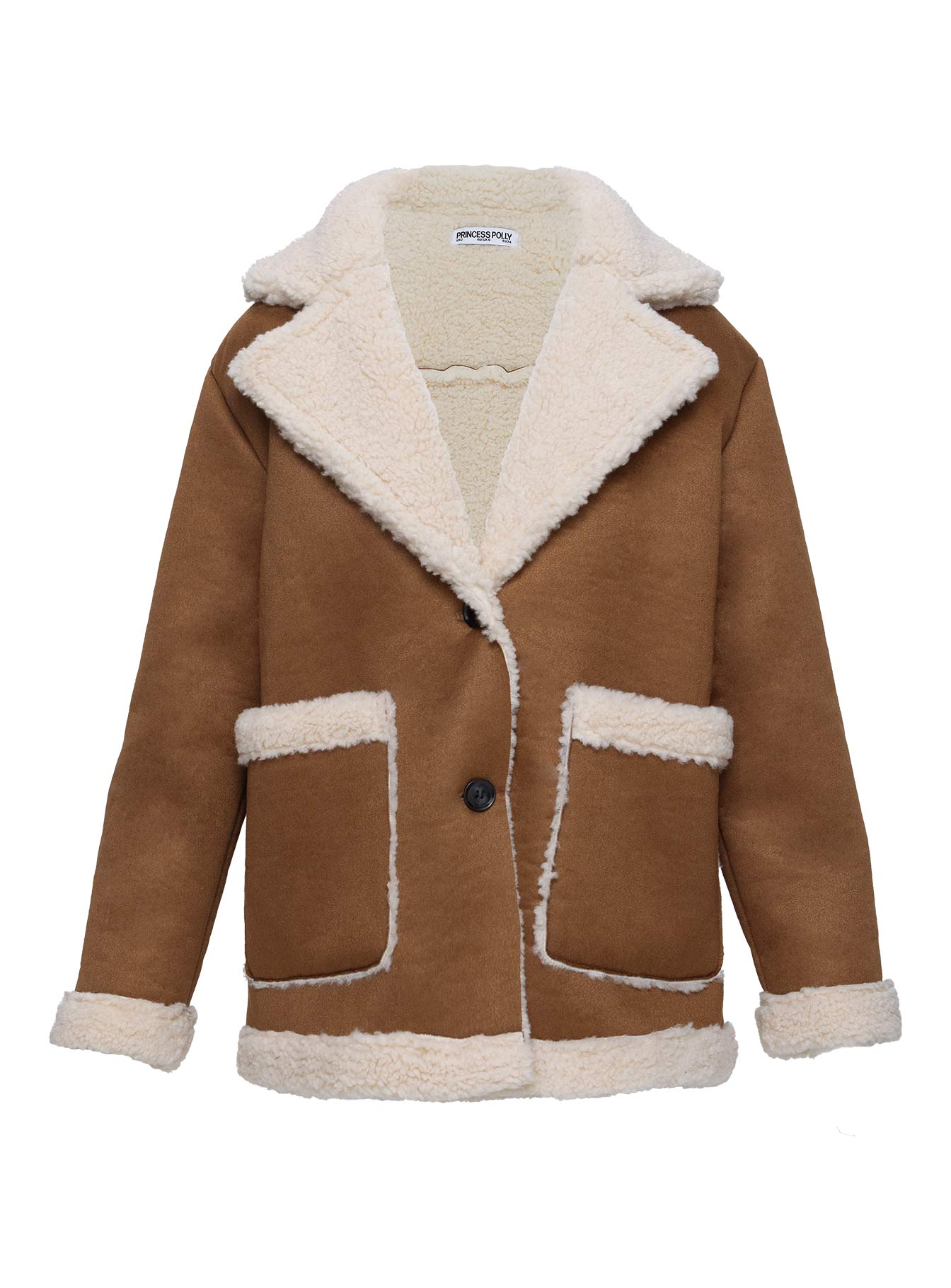 Marysville Faux Fur Oversized Jacket Tan