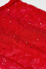 Lace Gloves in Fire Red