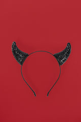 Devil Horns Headband in Black