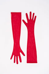 Mesh Gloves in Fire Red