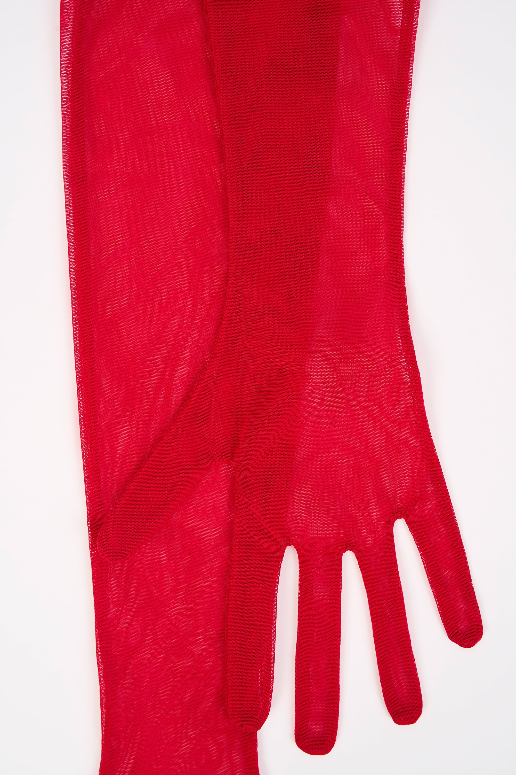 Mesh Gloves in Fire Red