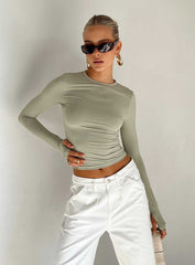 Farro Long Sleeve Top Sage