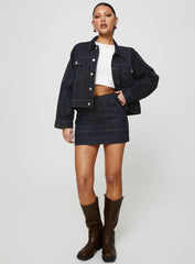 Hughes Mini Skirt Dark Wash Denim