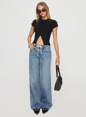 Mellowed Out Slouchy Jeans Mid Blue