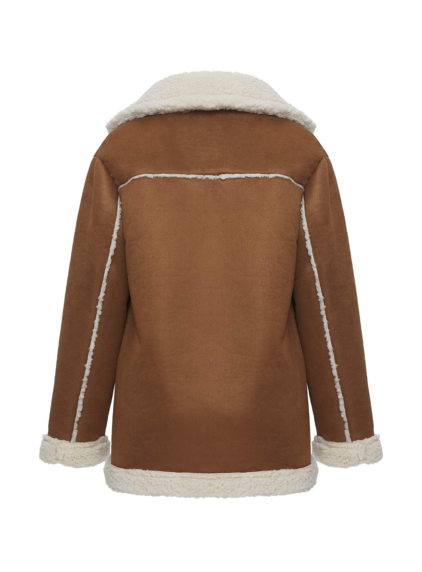 Marysville Faux Fur Oversized Jacket Tan