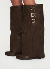 Ritz Knee High Boots Brown