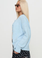 Coronado Boucle Knit Cardigan Blue