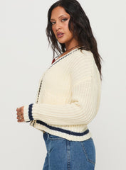 Tavian Knit Cardigan Navy / Cream