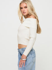 Infinity Off The Shoulder Top Cream