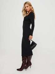 Kaseem Long Sleeve Maxi Dress Black