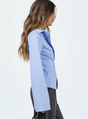 Anni Pinstripe Shirt Blue