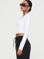 Dunford Long Sleeve Top White