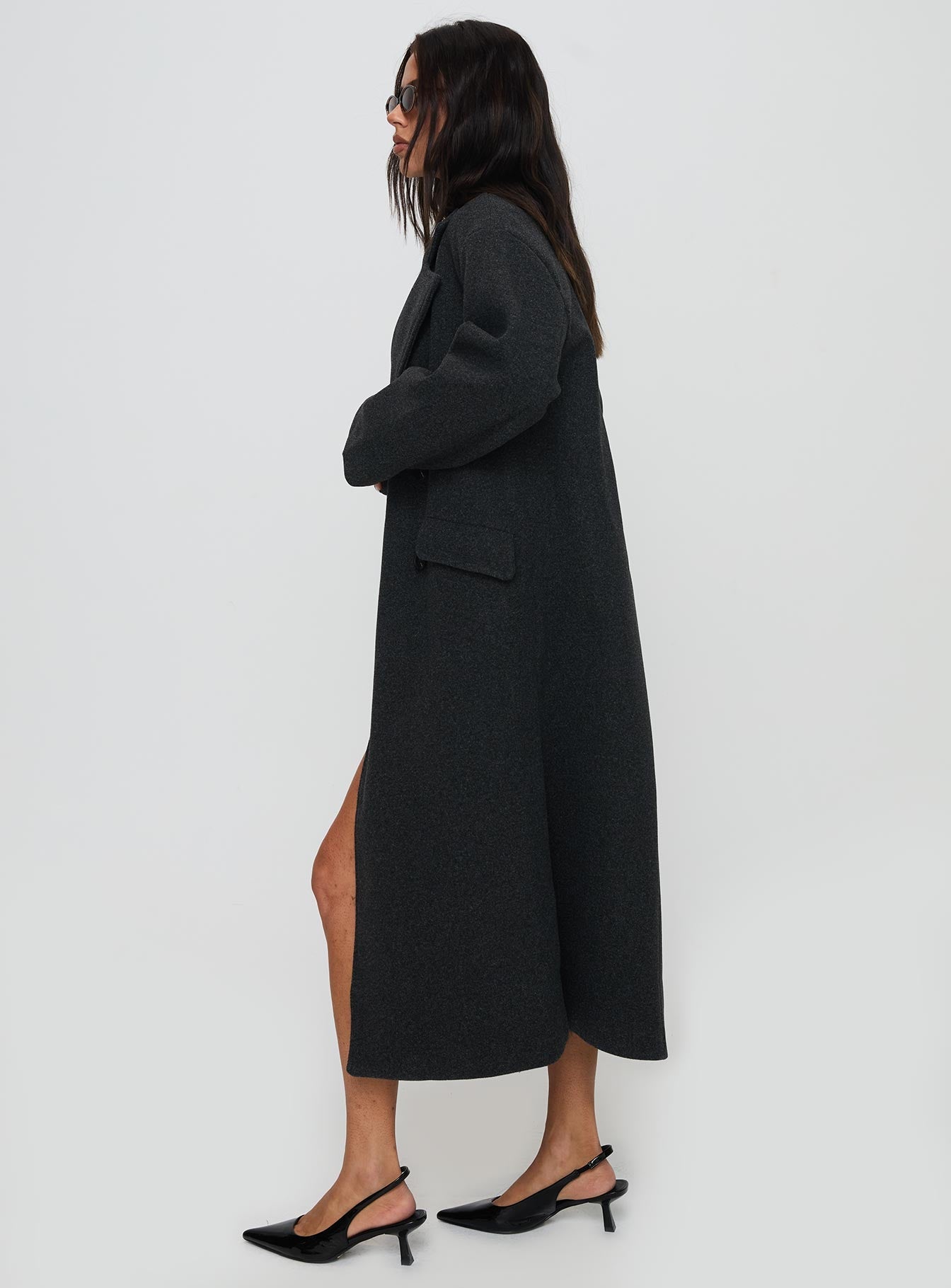 Night Shift Trench Coat Dark Grey