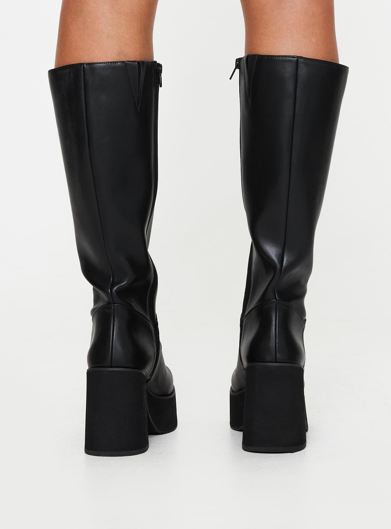 Moxie Knee High Boots Black