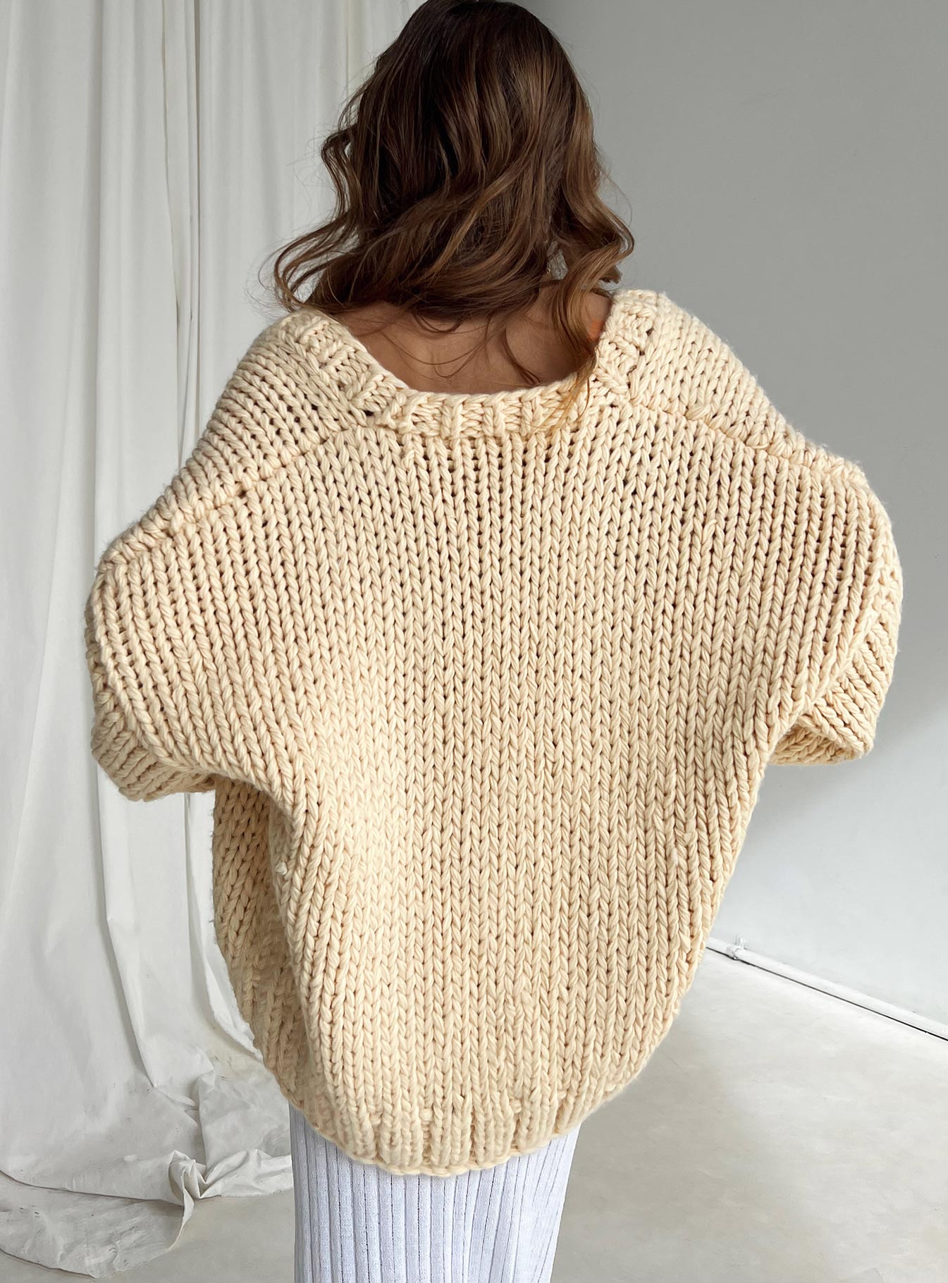 Lester Knit Cardigan Cream