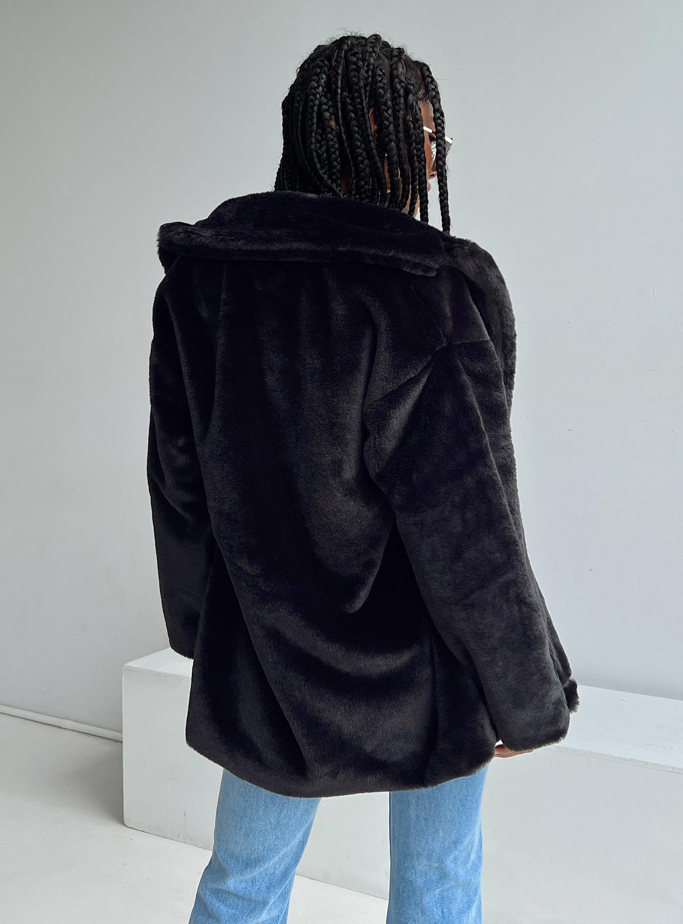 Dune Faux Fur Jacket Black