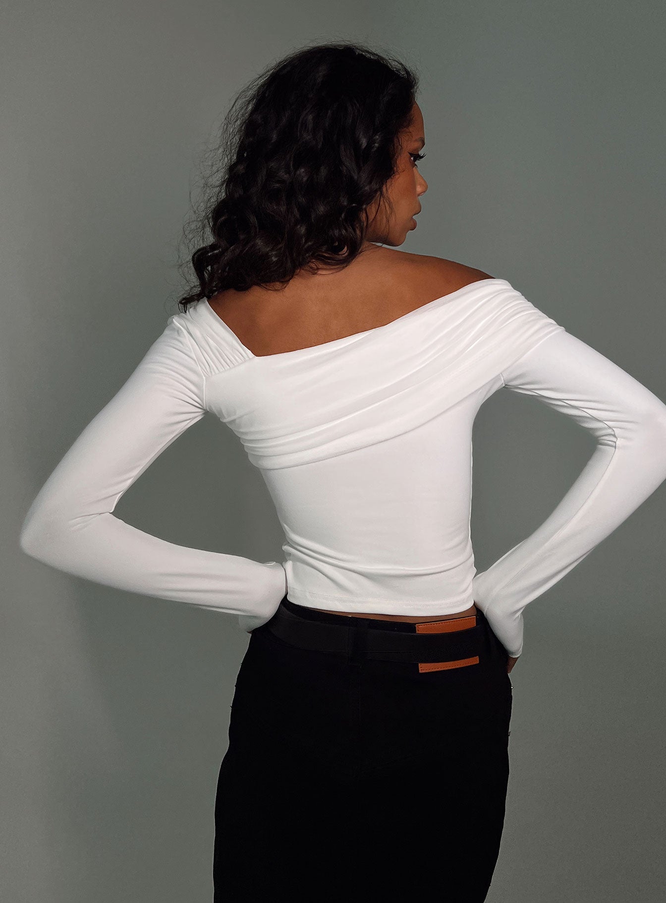 Lynsey Long Sleeve Top White