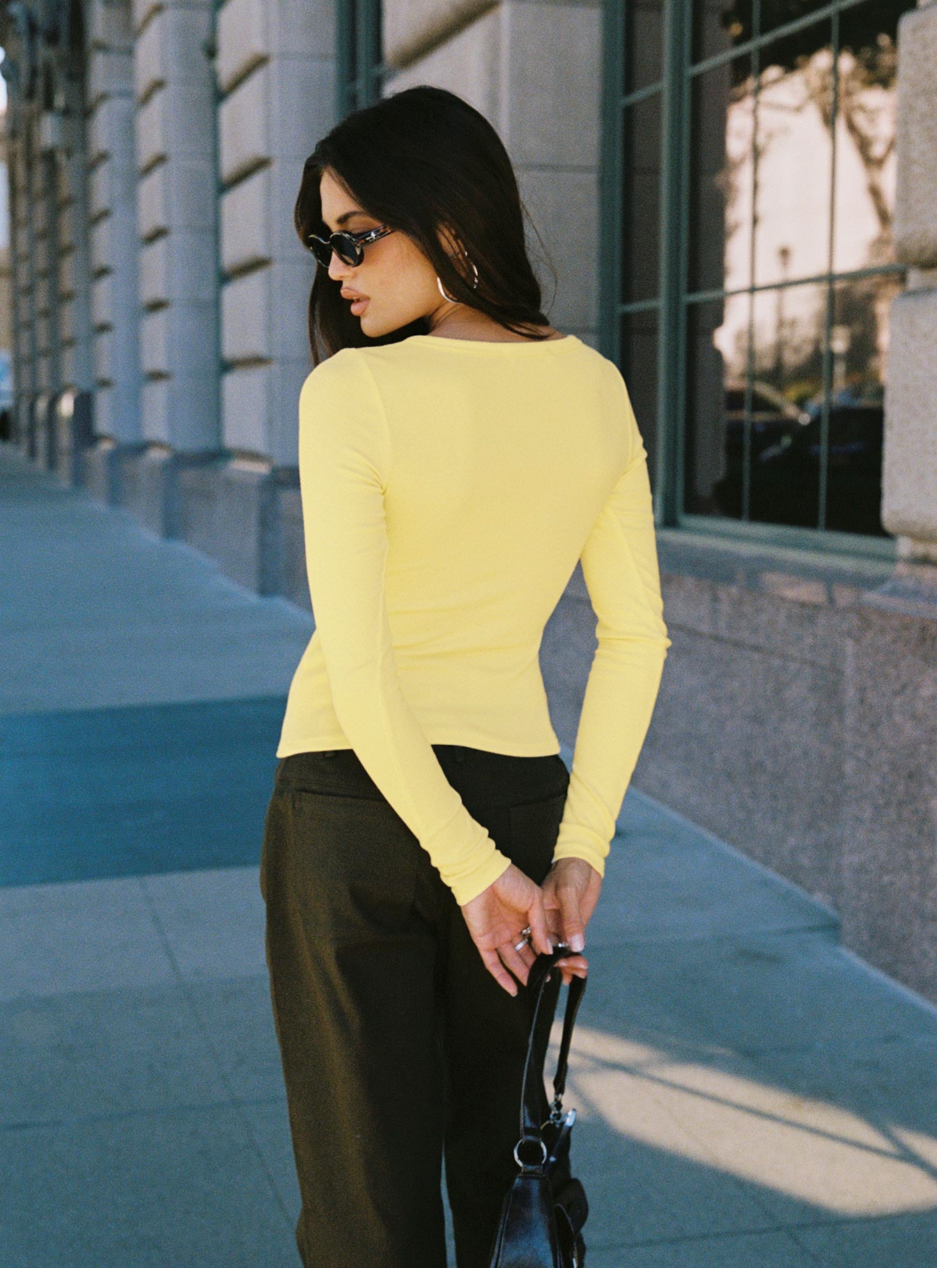 Passoni Long Sleeve Top Lemon