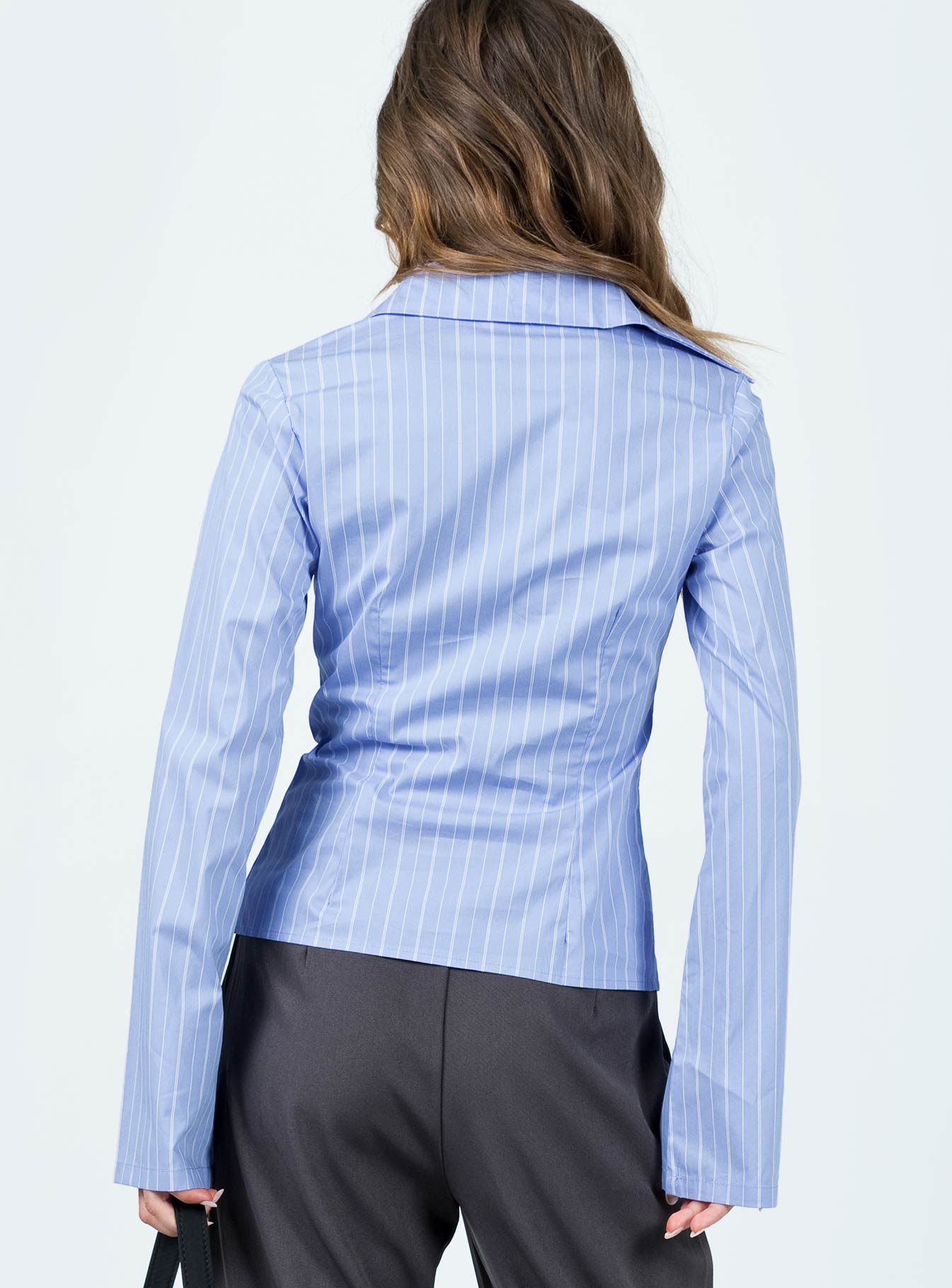 Anni Pinstripe Shirt Blue