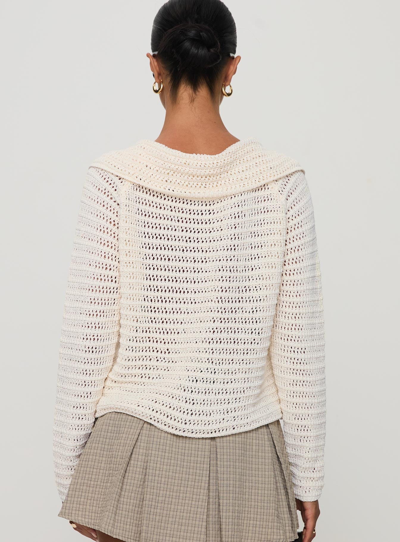 Tuscon Crochet Sweater White