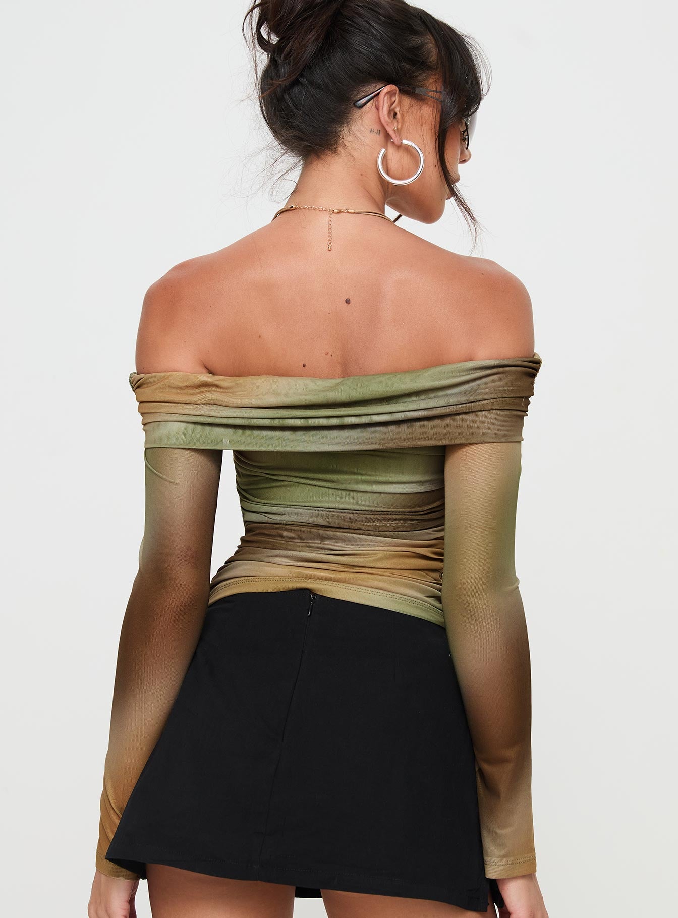 Lotta Off The Shoulder Top Green