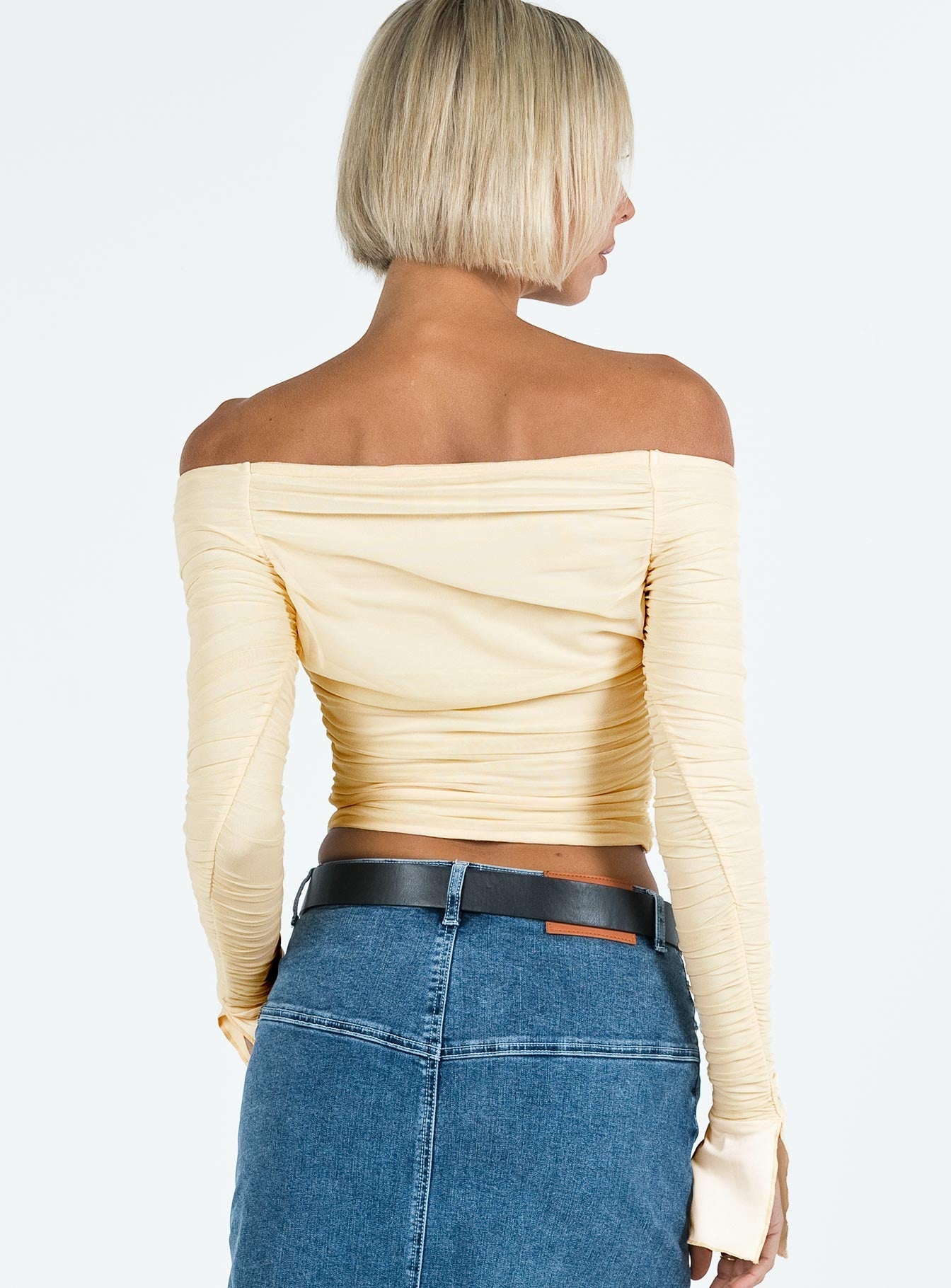 Moreno Off The Shoulder Top Peach