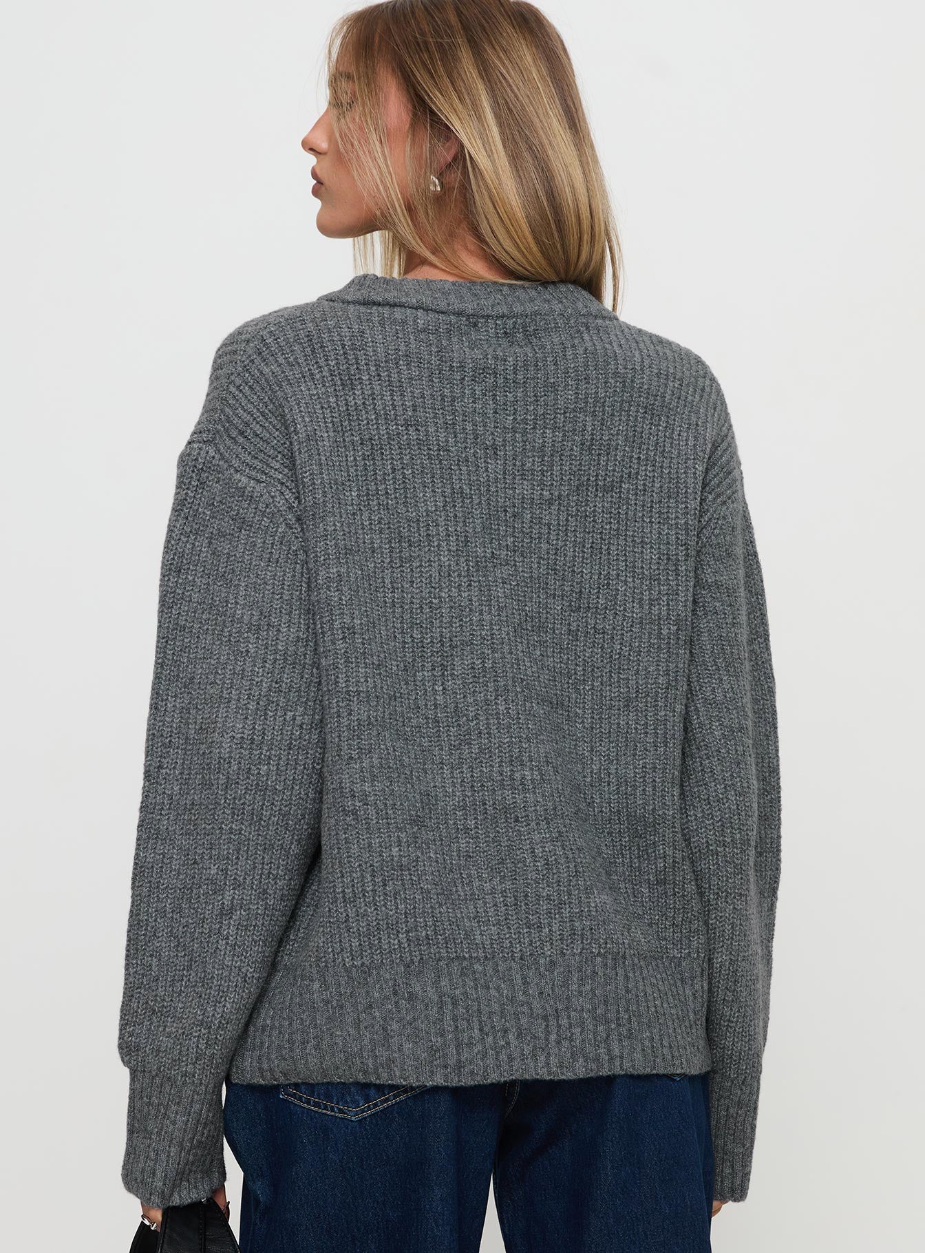 Lexene Zip Through Jumper Grey