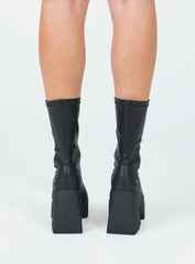 Windsor Smith Baddest Black Stretch Sock Boots