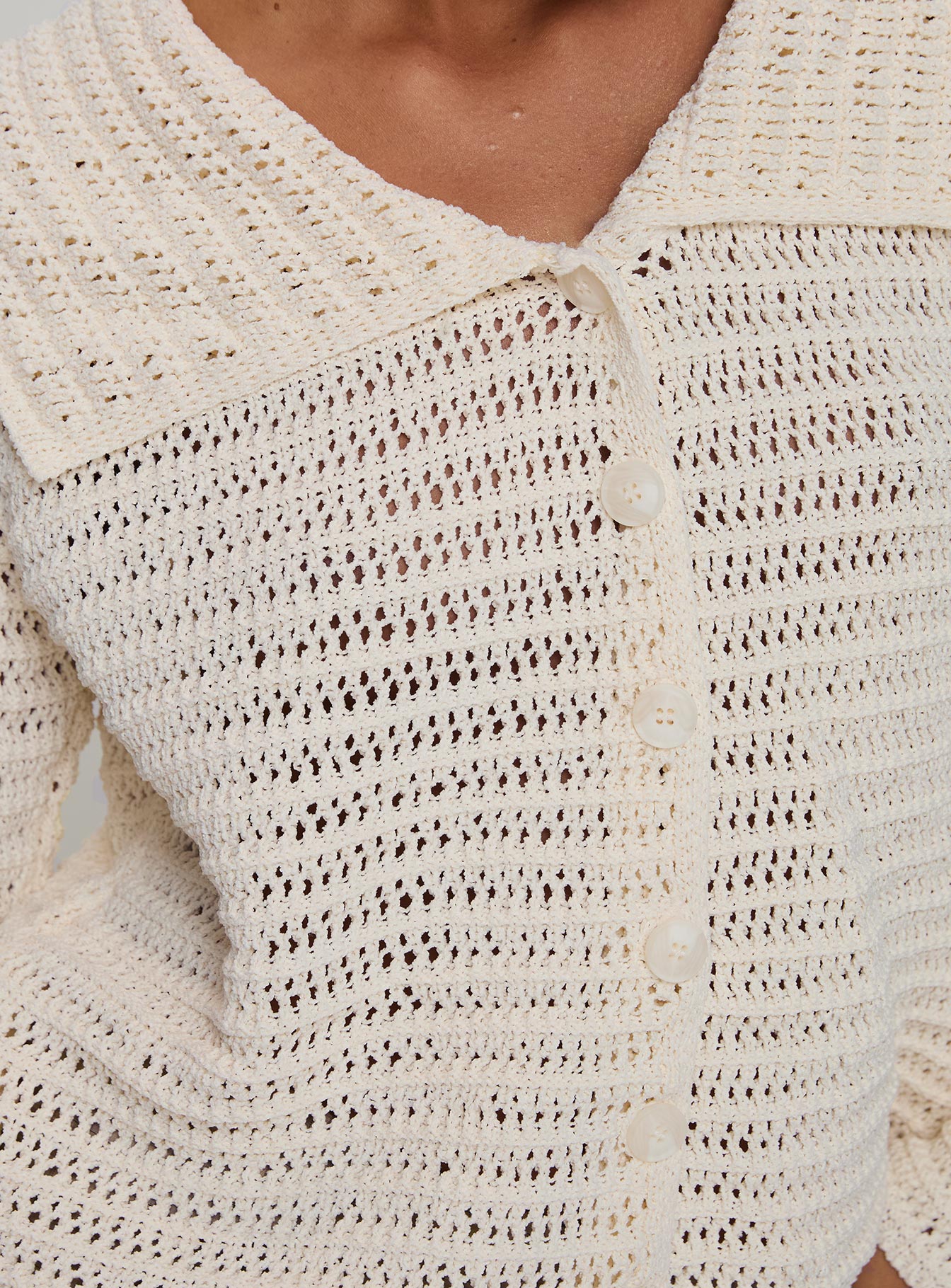 Tuscon Crochet Sweater White