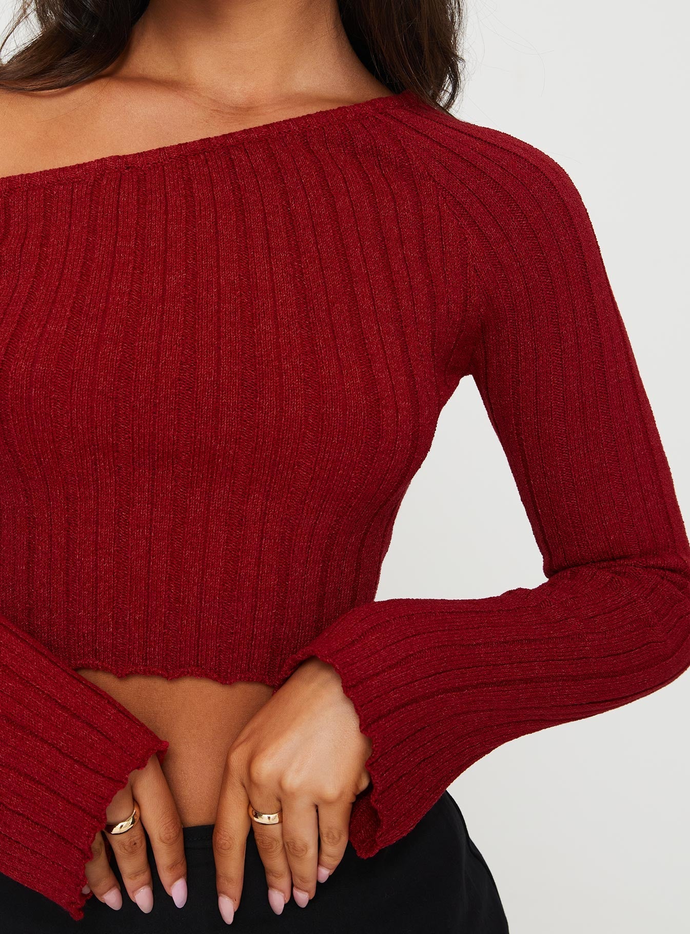 Santorini Knit Top Red