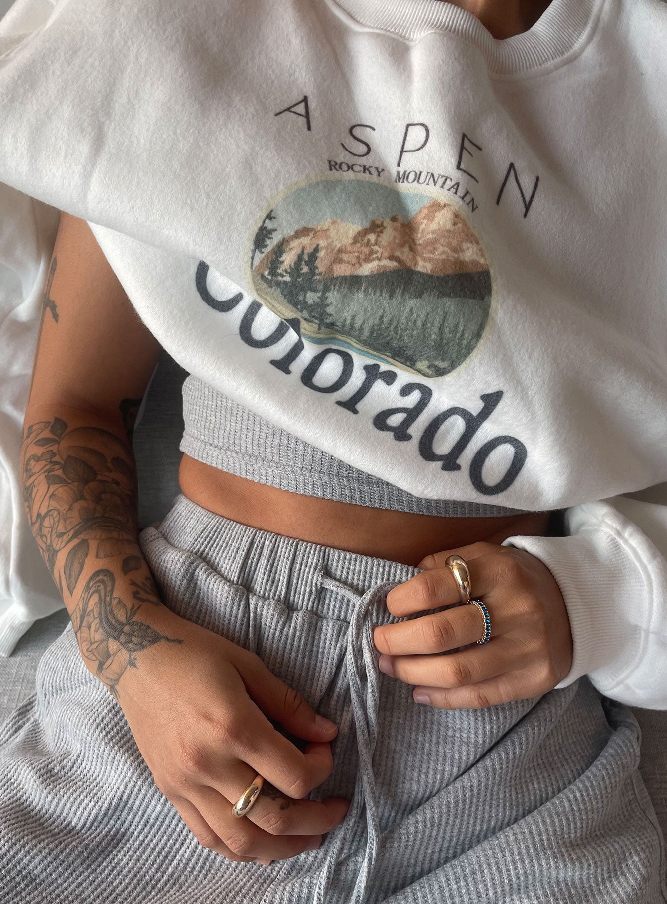 Colorado Oversized Crewneck Sweatshirt White