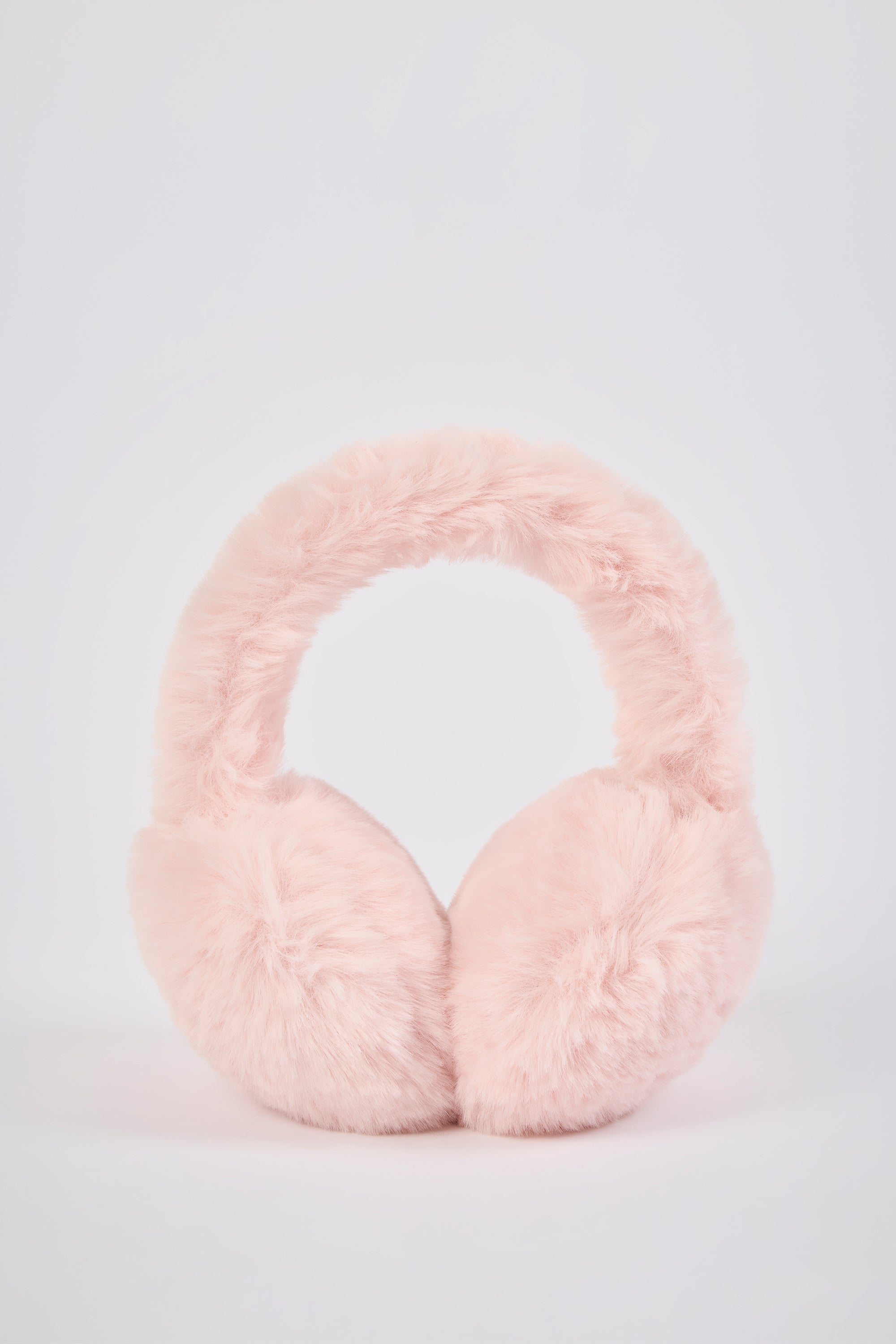 Faux-Fur Earmuffs in Pastel Pink