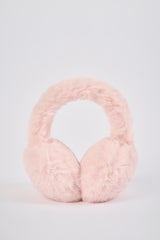 Faux-Fur Earmuffs in Pastel Pink