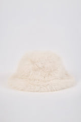 Faux-Fur Hat in Ice White