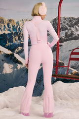 Fleece-Lined Ski Trousers in Pastel Pink